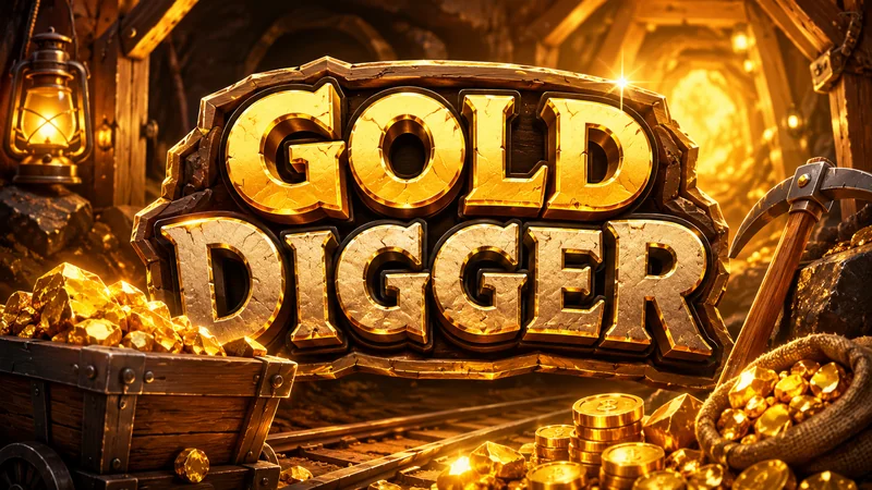 Gold Digger slot logo art