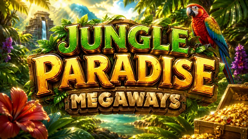 Jungle Paradise Megaways slot logo art