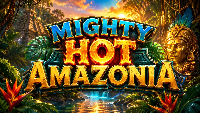 Mighty Hot Amazonia slot logo art